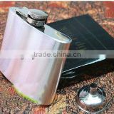 5oz sanding hip flask stainless steel with black box
