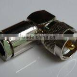 RF Coaxial Connector UHF Male Right Angle Crimp for LMR400 thumbnail-2
