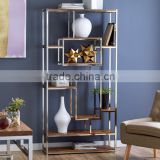 High polished stainless steel frame- Bookcase