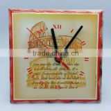 Wholesale costom printing logo on wood decorative wall clock