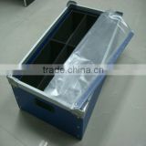 corrugated plastic compartments box with lid