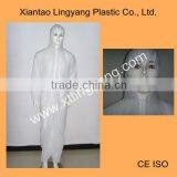 Disposable Nonwoven White Coverall With Hood