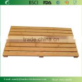 Non-skid Bamboo Bath Mat and Floor Shower Mat