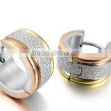 Top Fashion 316L Stainless Steel Cubic Zircion Hoop Huggie Earring thumbnail-2
