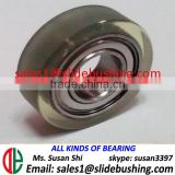 curtain window sliding door plain bearing 625 wrapped polyurethane PU rubber ball bearing U V groove ring plastic coated bearing