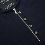 YixigeluoBurst of Men's Summer Short Sleeved Cotton T-shirt Men's Business Training Collar Zipper Shirt Men's Shirt POLO thumbnail-4