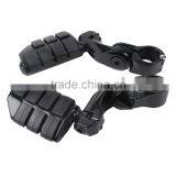 Black 360 Degree Adjustable Highway Foot Pegs Footpeg Footrests For 32mm thumbnail-2