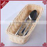 Eco-friendly Longitypical Design Handcraft Rattan Cutlery Basket thumbnail-2