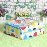 N488 Good Quality Rectangle Non Woven Coated Water Proof Foldable Storage Box Polka Dot Bin thumbnail-1