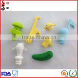 Wholesales High Quality FDA /LFGB Approved Food Grade Customized Silicone Wine Bottle Stoppers thumbnail-1