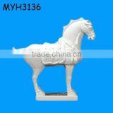 White Ceramic Horse Sculpture thumbnail-1