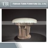high quality natural marble with glass on top small round coffee table