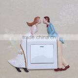 Wedding Theme Relief Wall Decor Resin Switch Sticker for Sale thumbnail-6