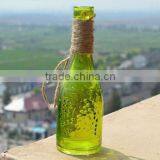 Green Color Sapraying Decorative Glass Vase