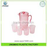 1.5L PS Promotional Plastic Water Pitcher With 4 Cups Lid Handle