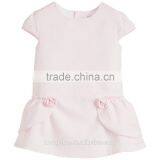 Fashion Baby Girl Dress Pink Cotton Jacquard Kids Dresses With Peplum HSD6988 thumbnail-2
