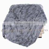 CX-D-11F Blue Patchwork Winter Genuine Rabbit Fur Fashion Rugs Throw thumbnail-3