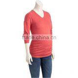 Organic Cotton v Neck Maternity t Shirts Maternity Clothing Wholesale thumbnail-5