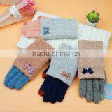 Fashion Mittens Design Acrylic Cheap Winter Knit Women Gloves Factory thumbnail-6