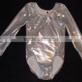 Long Sleeve Gymnastics Leotards in Any Color Fabric- Pink Twinkle Pictured thumbnail-2