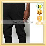Black Sweat Pants Mens Gym Joggers Slim Fit Pants With Zipper thumbnail-4