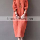 Z&M Korean Cotton Linen Dress Linen Dress Girls Summer Dress thumbnail-6