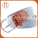 Blue and white intersect Cotton Pin buckle webbing weaving fabric strap belt