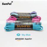 Mens Brogue Ultra Shoes Premium Waxed Laces for Men's Formal Shoes - Sky Blue Wax Bootlace With Tips - Accept Custom All Sizes thumbnail-1