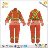 hi Vis Orange Csa Standard Safety Fire Resistant 100% Cotton Coverall Coverall thumbnail-1