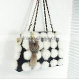 New Style Girls Luxury Evening Fur Bags White Turkey Fur Bag thumbnail-5