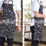 Man Cotton Canvas Black Color OEM Kitchen Bib Apron thumbnail-3