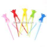 Children Kids Baby Beginner Cartoon Style Easy Fun Learning Training Helper Chopsticks Random Color thumbnail-2