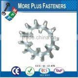 Made in Taiwan External and Internal Tooth Lock Washer Stainless Steel or Carbon Steel Bright Zinc Plated thumbnail-4