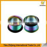 Mix-Color Gauges Set Stainless Steel Single Flared Ear Flesh Tunnels Plugs Stretcher Jewelry thumbnail-1