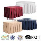 100%polyester Jersey Stretch Box Pleats Table Skirting Party Polyester Plisse Table Skirting