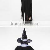 White and Black Irregular Long Witch Costume Cosplay Dress for Halloween Costumes thumbnail-6