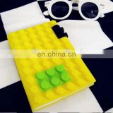 Durable waterproof silicone book case in block design for notebook