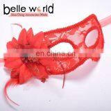Fancy Dress Party Cloth Yarn Translucent Lace Brought Feather Flowers and a Half Face Eye Masks thumbnail-6