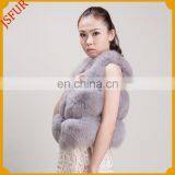 New Design Light Grey Real Silver Fox Fur Vest Women thumbnail-5