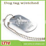Custom Laser Brand Logo Metal Dog Tag China,Cheap Blank Dog Tag Wholesale ,Military Engraved Zin Dog Tag thumbnail-2