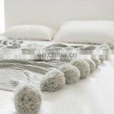 ins explosion net red ball knitted blanket custom air conditioning sofa cover blanket