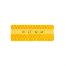 1/4Pcs New Square/Rectangle/Round Red/Blue/Orange/White/Yellow Auto Safety Reflector Tape Door Bumper Stickers Car Reflection thumbnail-2