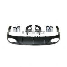 For Mercedes Benz E-Class C238 E400 E500 2017-2019 Rear Bumper Lip Diffuser With Exhaust Silver Tips thumbnail-2