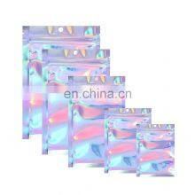 Holographic Bags Holographic Packaging Bags Factory Wholesale Resealable Food Storage Holographic Mylar Bags thumbnail-2