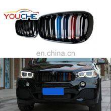 F15 F16 ABS Gloss M Color Car Auto Front Bumper Mesh Grille for BMW X Series X5 X6 2015+ thumbnail-2