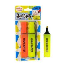 Suppliers Custom Kids Highlighter Pen Square Shape 2 Colors Mini High Lighter Marker Pen for School