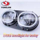 Harley Street Glide Driving Headlight Cover Double Lens Projector Headlight thumbnail-4