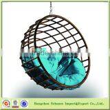 Outdoor rattan furniture ball shaped swing hanging netting chair NET design-FN4107