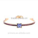 New Design 18K Yellow Gold Plated Full Rhinestone Austrian Crystals Adjustable Bracelet thumbnail-5