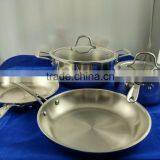 Triple (Stainless +Aluminum +Stainless) Non Stick Cookware Set Used in Kitchen Cooking Kitchen Utensiles thumbnail-1